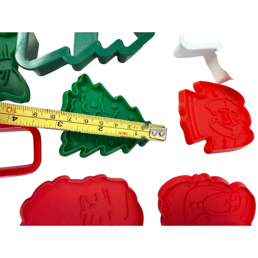 Unbranded Cookie Cutters Multi Christmas Set 12pc Red Green White Holiday Shapes